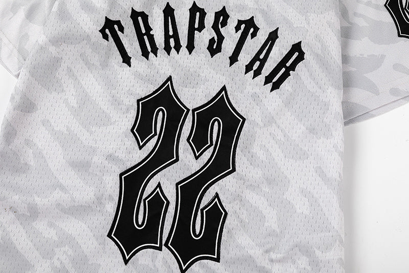 Mitchell & Ness black and gray camo NFL jersey with TRAPSTAR graphic and number 22 - view 12
