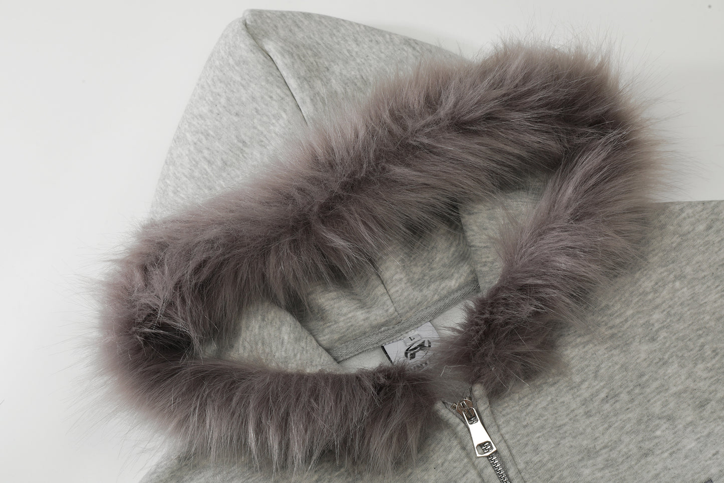 Women's RVNTENG Faux Fur Trim Hood Fleece Lined Full Zip Hoodie Sweatshirt Letter Print Oversized Warm Winter Jacket