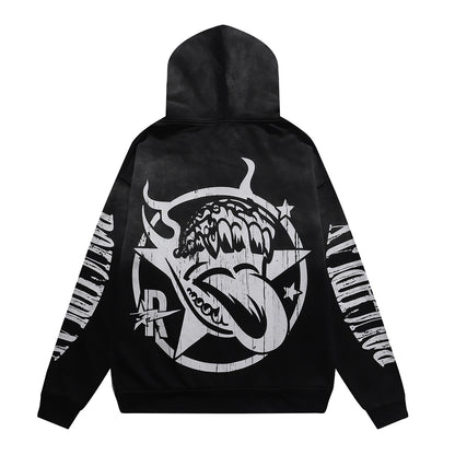 Rough Play SKULL IN CAR HOODIE (BLK)