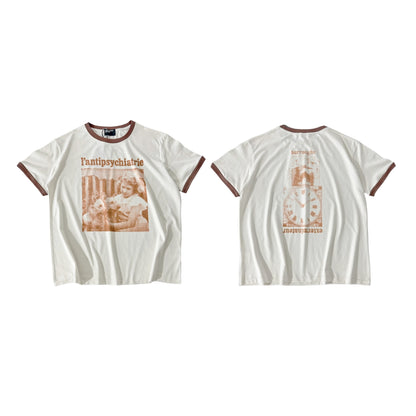 Enfants Riches Déprimés L’antipsychiatrie T-Shirt - Cream/Brown