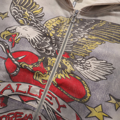 Vale Forever Ed Hardy 14 Zip Up Hoodie Grey