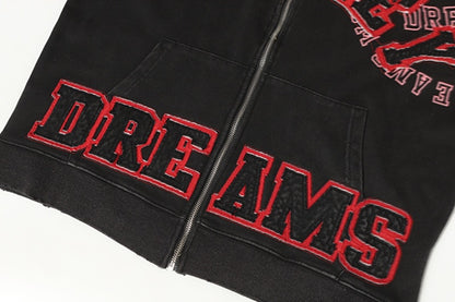 Varsity Zip Up Hoodie
