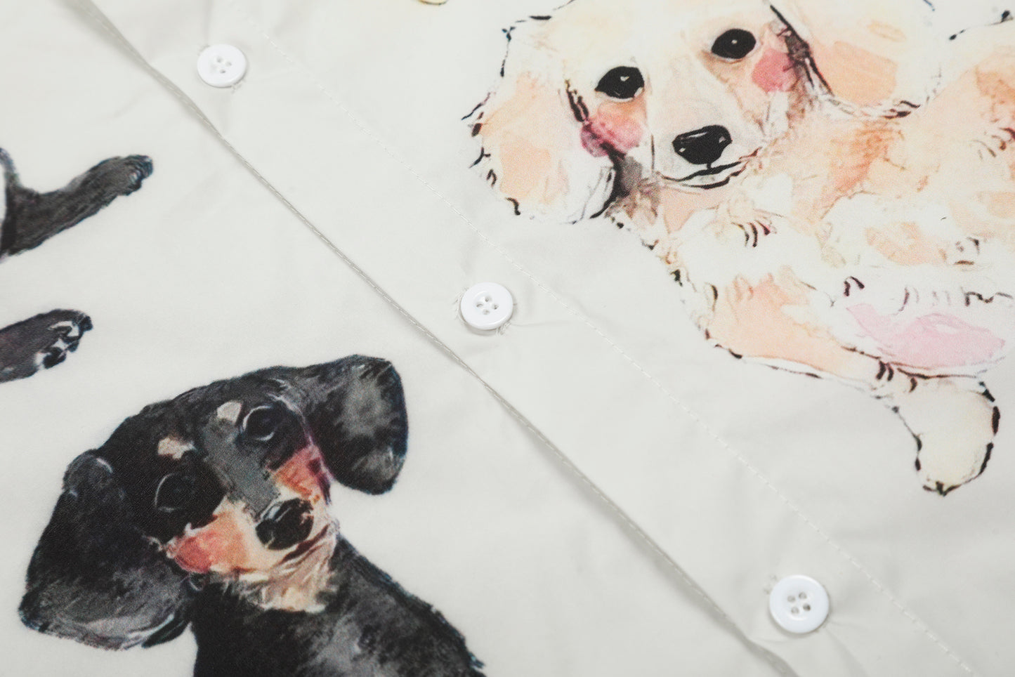 Dachshund Dog Print Short Sleeve Shirt Oversized Button Down Cute Graphic Streetwear Y2K Casual Summer Top | Wiener Club