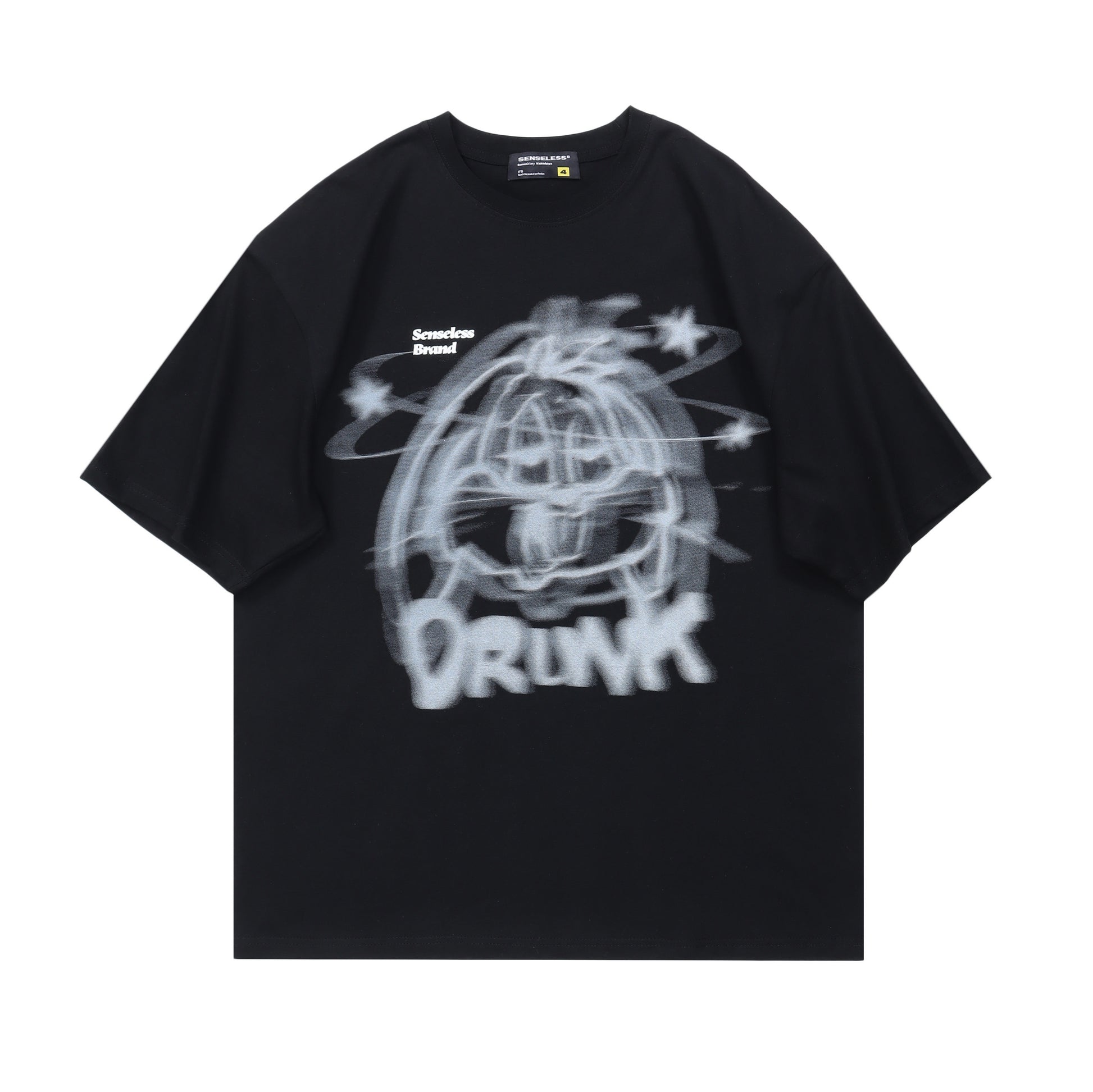 White Senseless Drunk tee back view