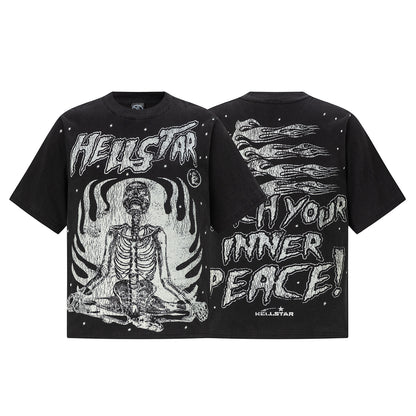 Oversized Short Sleeve Graphic Tee Dropped Shoulder Streetwear Summer Casual T-Shirt | Glow Stitch