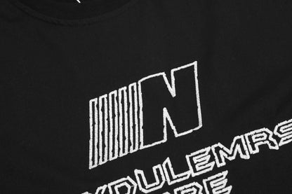 Nexdulemrs Bore N Logo Graphic Tee Oversized Short Sleeve Streetwear Y2K Sporty Casual Summer T-Shirt | Bore N