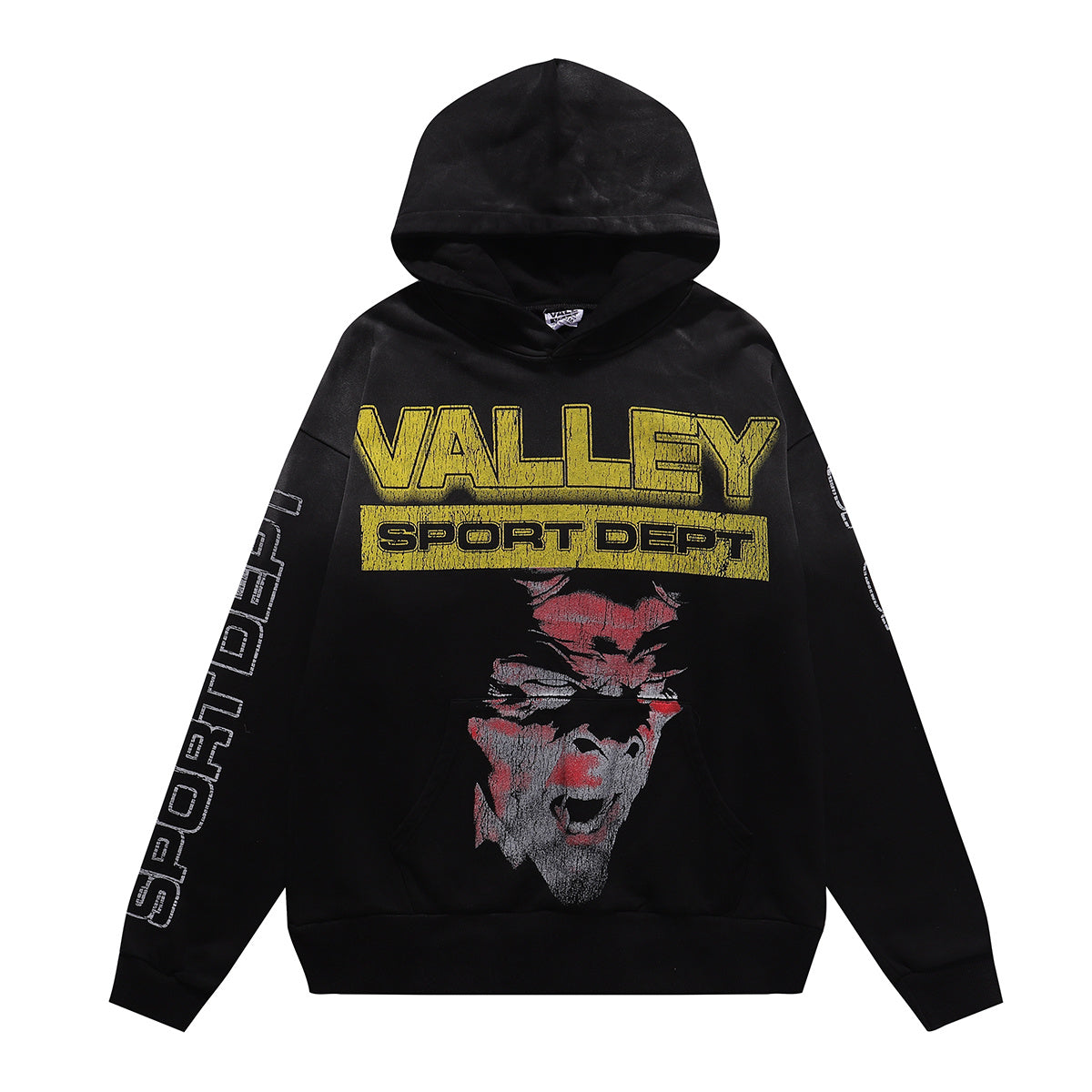 编号VA208，美潮Vale Hellboy地狱男爵印花纯棉毛圈宽松休闲连帽衫卫衣男女17 - 12