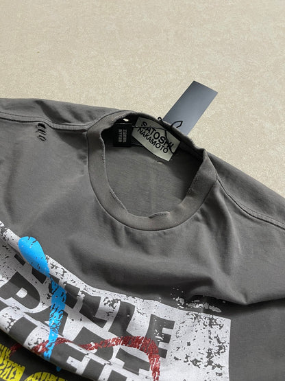 Satoshi Nakamoto Nulle Part Ailleurs Tee - Washed Black