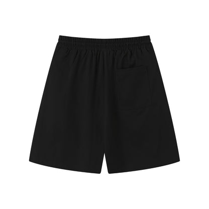 UNS Store Rainbow Arch Triple Stripe Drawstring Shorts Twill Wide Leg Streetwear Casual Shorts