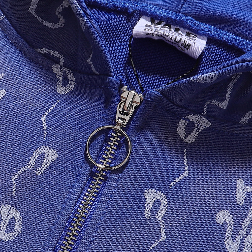 编号VA566，美潮Vale腰果花印花洗水做旧开衫连帽卫衣22 - 12