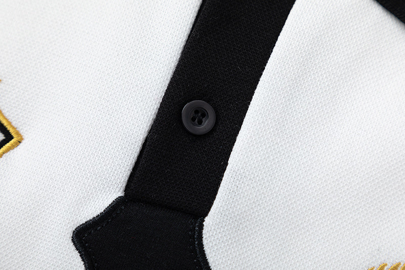 Trapstar men's white graphic polo shirt with black contrast collar and short sleeves - view 12
