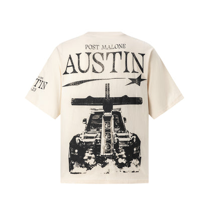 Graphic Print Tee Hellstar Oversized Streetwear Casual Summer Cotton T-Shirt | Pulsar