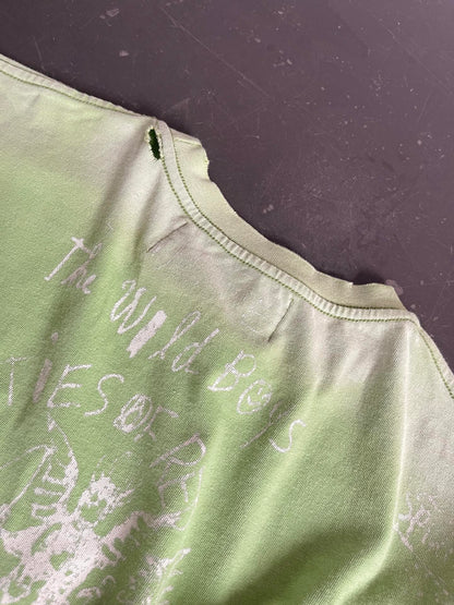 Paly Hollywood Bethlehem Inn Graffiti Long Sleeve Tee Washed Mint Green Vintage Distressed Streetwear | Mint Grunge