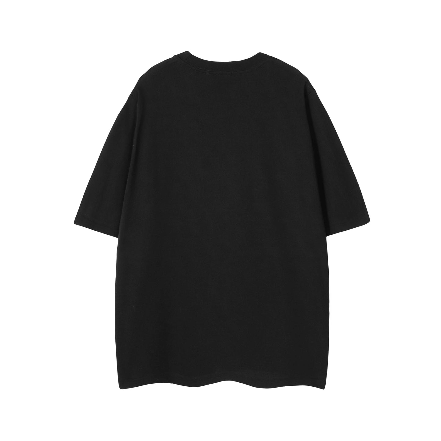 Grey Marl and Black tee front comparison