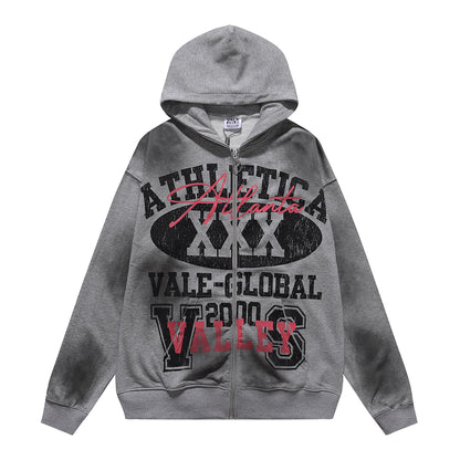 Vale Forever Athletica XXX Zip-Up Hoodie Grey