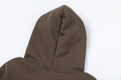 Trapstar Brown Graphic Hoodie and Joggers Tracksuit Set, Two Piece Streetwear Outfit