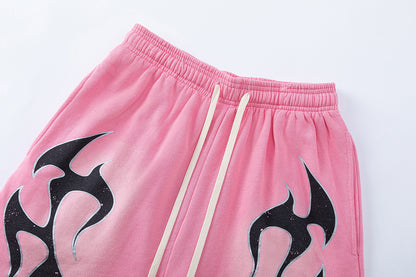 Sherpa Fleece Elastic Waist Shorts Fluffy Plush Cozy Lounge Casual Winter Home Shorts | Fluffy Pink