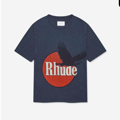 RHUDE EAGLE LOGO SLUB TEE