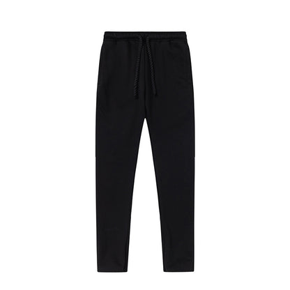 Black Graphic Hoodie and Joggers Tracksuit Set, Two Piece Streetwear Outfit