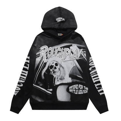 Rough Play SKULL IN CAR HOODIE (BLK)
