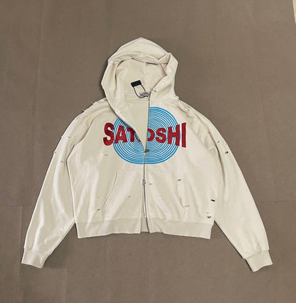 Motoslug Distressed Zip Hoodie