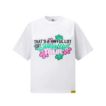 Pop Art Graphic Print Tee Pink Cartoon Oversized White Cotton Streetwear Casual Summer T-Shirt | Pink Pop