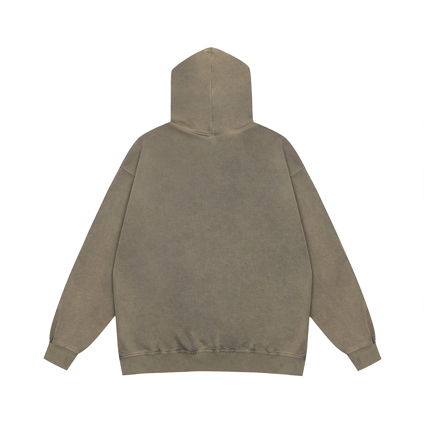 Khaki hoodie front RVNTENG Sacredness angel print