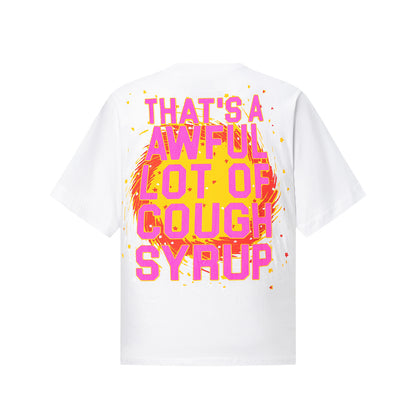 Oversized Short Sleeve Graphic Tee Dropped Shoulder Streetwear Summer Casual T-Shirt | Slow Pour