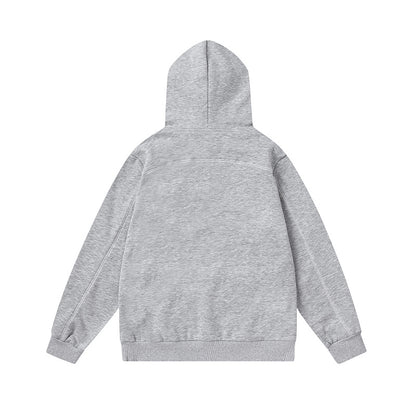 Solid Light Gray Fleece Pullover Sweatshirt Soft Thick Knit Casual Loose Fit Cozy Everyday Streetwear Hoodie | Ash Fleece