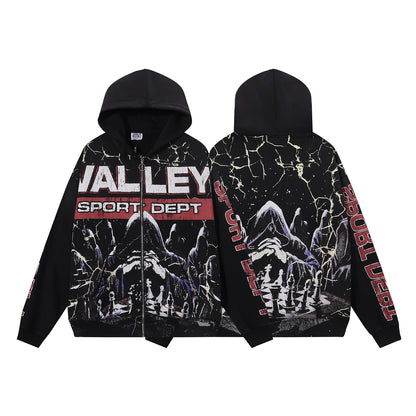 Vale Forever Valley Dreams Mastermind Sport Dept. Zip Up Hoodie (Black)