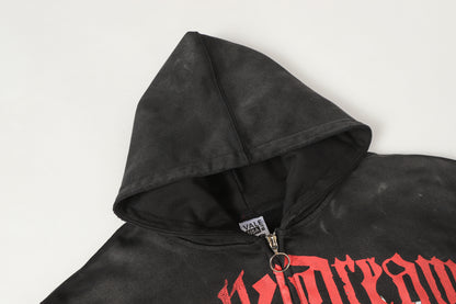 Vendetta Zip Up Hoodie (Black / Red)