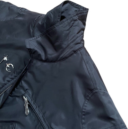 Thug Club Bomber Jacket Oversized Nylon Multi-Pocket Zip Up Streetwear Coat Vintage Bronze Hardware | Thug Bomber