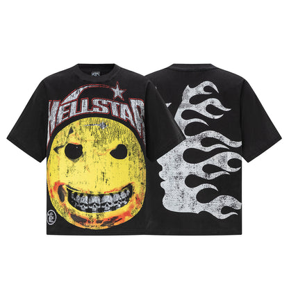 Oversized Short Sleeve Graphic Tee Dropped Shoulder Streetwear Summer Casual T-Shirt | Pulse Wash