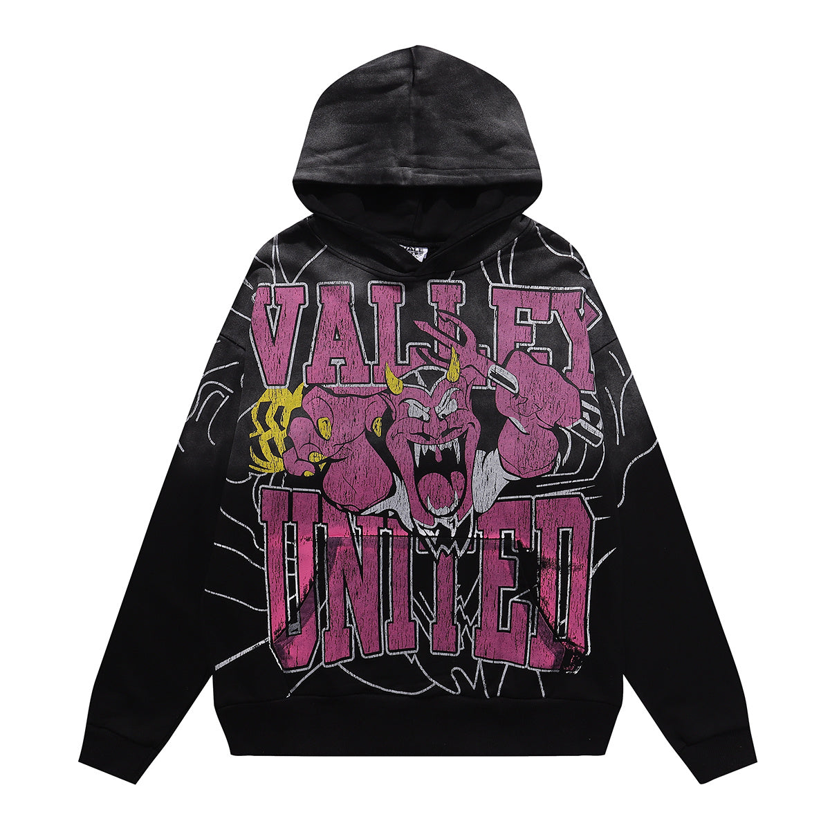 编号VA206，美潮Vale Valley Mascot吉祥物印花高克重纯棉毛圈连帽衫卫衣男女19 - 13