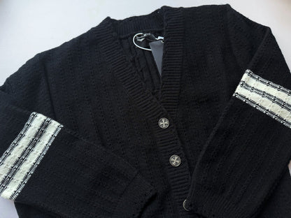 Striped Cashmere Cardigan