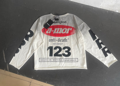 Amor Roi Enemy LS T-Shirt - Max White