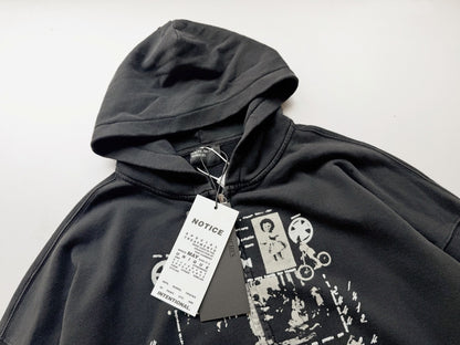 God With Revolver Zip-Up Hoodie