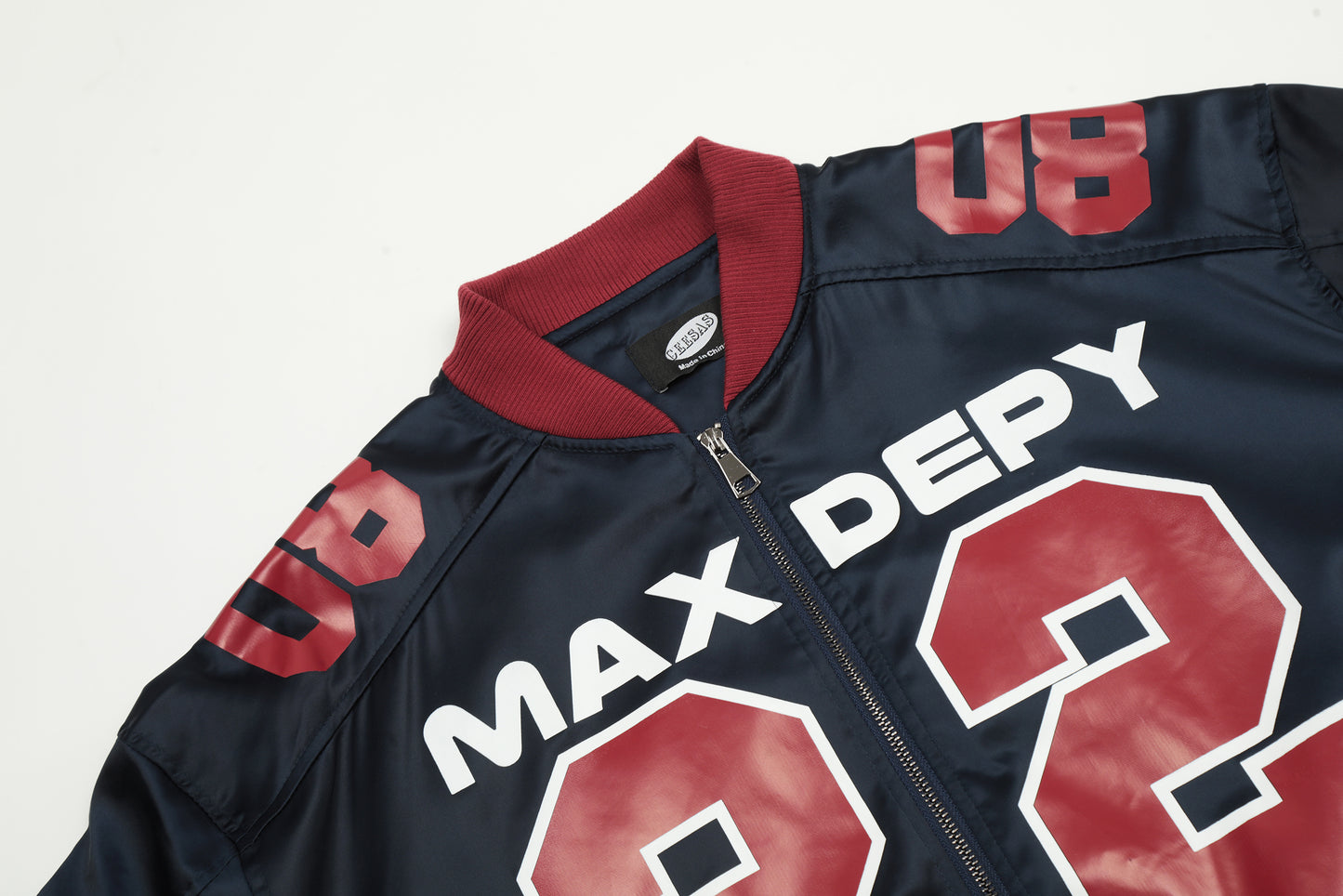 Maxdepy 22 Racing Bomber Jacket Oversized Star Patch Varsity Streetwear Y2K Moto Graphic Zip Up Jacket | Moto 22