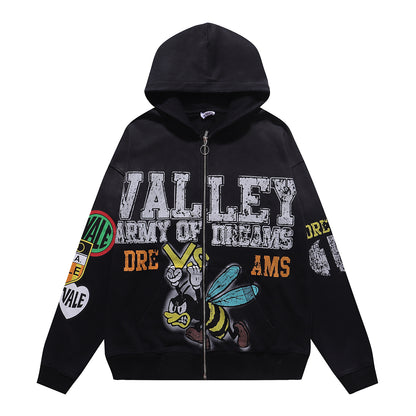Vale Forever Army Of Dreams Zip Hoodie Black