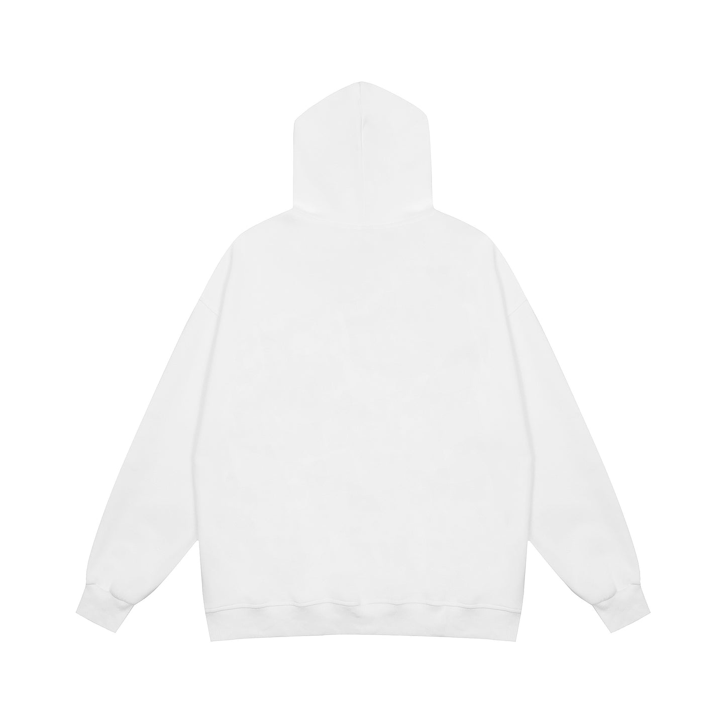 White hoodie front Missing Heartbeat print