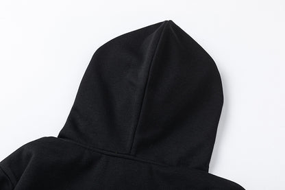 Trapstar Black Graphic Hoodie and Joggers Tracksuit Set, Two Piece Streetwear Outfit
