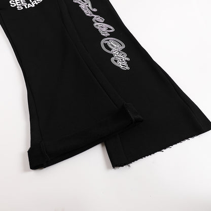 Hellstar 'We Found Our Victory' Flare Sweatpants 'Black'