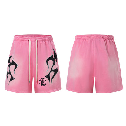 Sherpa Fleece Elastic Waist Shorts Fluffy Plush Cozy Lounge Casual Winter Home Shorts | Fluffy Pink