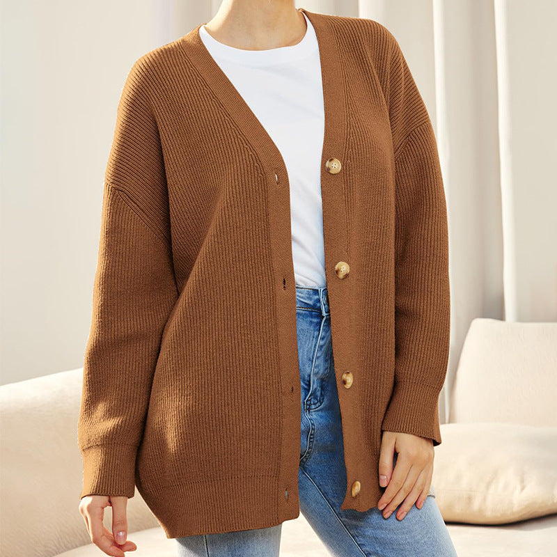 LILLUSORY Women Oversized Cardigan Sweater Fall Outfits Cloth Fashion V Neck Knit Button Front Casual Trendy Tops