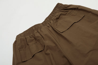 Elastic Waist Drawstring Cargo Wide Leg Pants Multi Pocket Baggy Parachute Streetwear Y2K