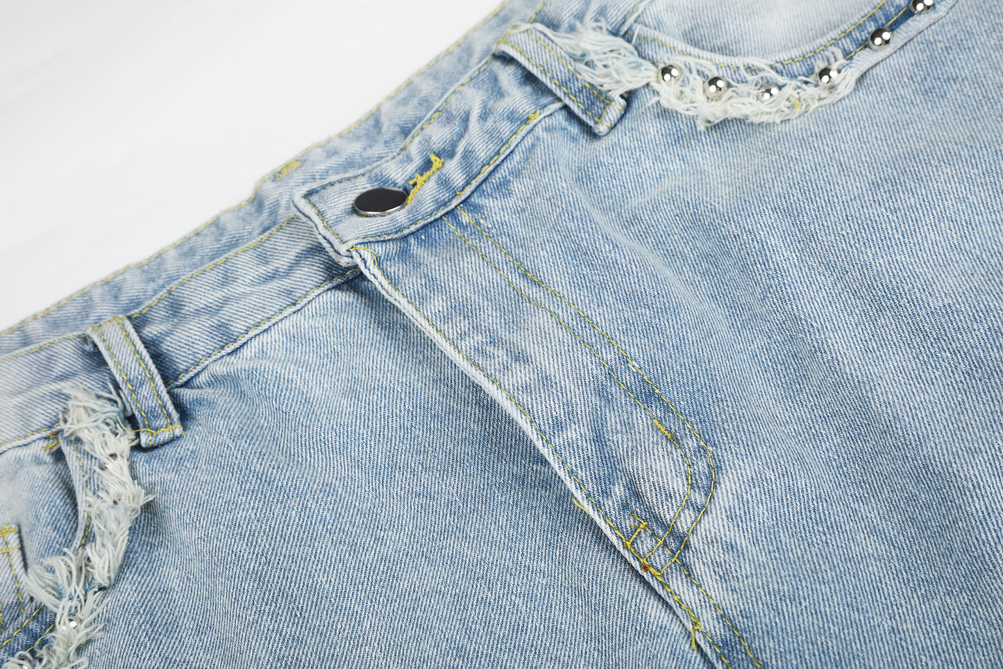 Women's Lace Trim Rhinestone Floral Cargo Wide Leg Jeans High Waist Light Wash Casual Streetwear Denim Pants