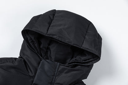 Trapstar Black and Gray Hooded Puffer Jacket, Quilted Zip-Up Streetwear Coat