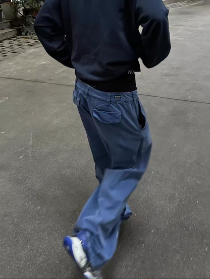 ERL Wide Work Pants - Faded Blue