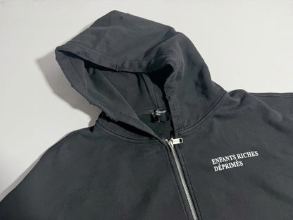 Logo-Print Cotton-Jersey Zip-Up Hoodie - Black