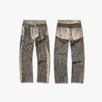 Denim Shotgun Chap Jeans - Grey